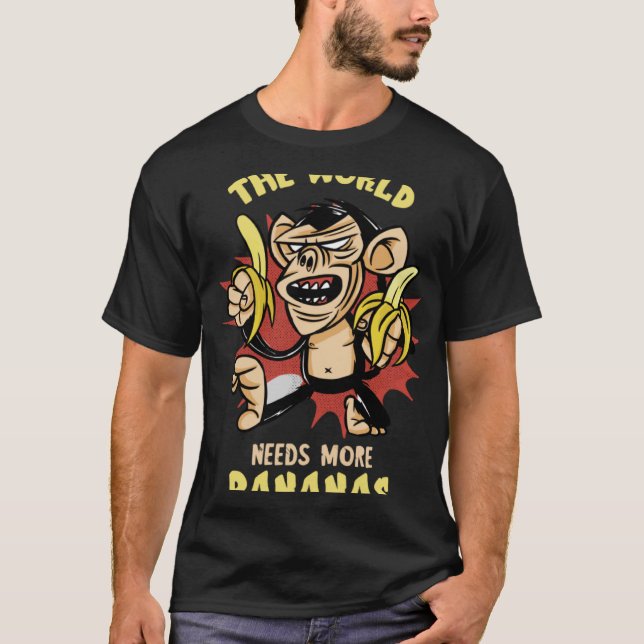Camiseta Banana El Mundo Necesita Comida Vegan Frui Bana De (Anverso)