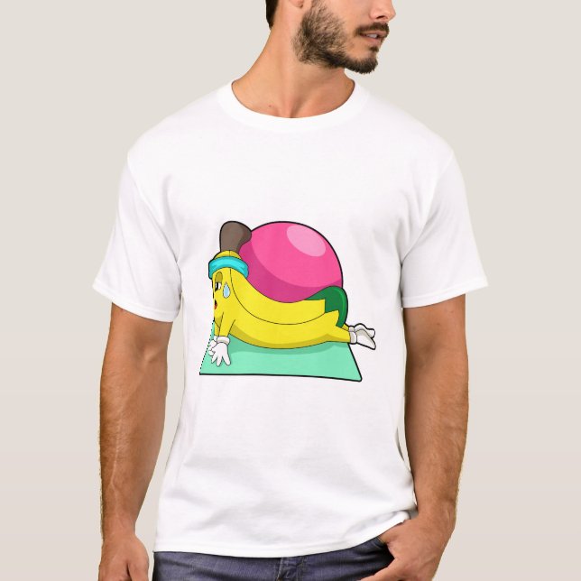 Camiseta Banana en el gimnasio del yoga (Anverso)