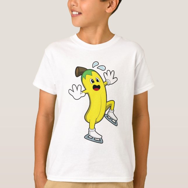 Camiseta Banana en patinaje sobre hielo con patines de hiel (Anverso)