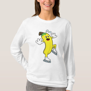 Camiseta Banana en patinaje sobre hielo con patines de hiel
