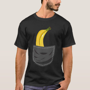 Camiseta Banana En Pocket Gráfico Fruta Veggie Health