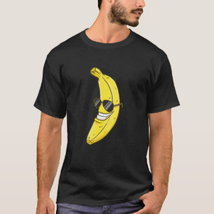 Camiseta Banana Gafas de sol Fruta sonriente