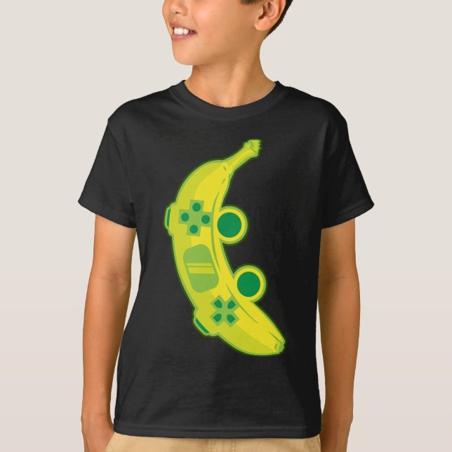 Camiseta Banana Game Controller Gamer Fruit Food Technology (Anverso)
