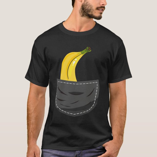 Camiseta Banana In Pocket Graphic Fruit Vegan Veggie Health (Anverso)