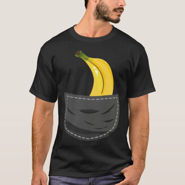 Camiseta Banana In Pocket Graphic Fruit Vegan Veggie Health (Anverso)