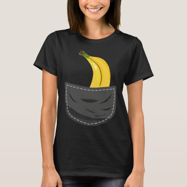 Camiseta Banana In Pocket Graphic Fruit Vegan Veggie Health (Anverso)
