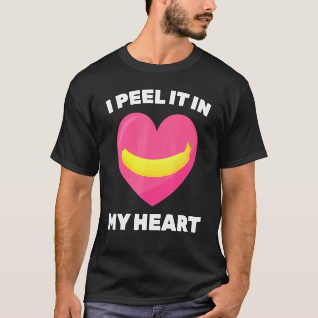 Camiseta Banana Lo Pedo En Mi Vega Vegetariana Corazón (Anverso)