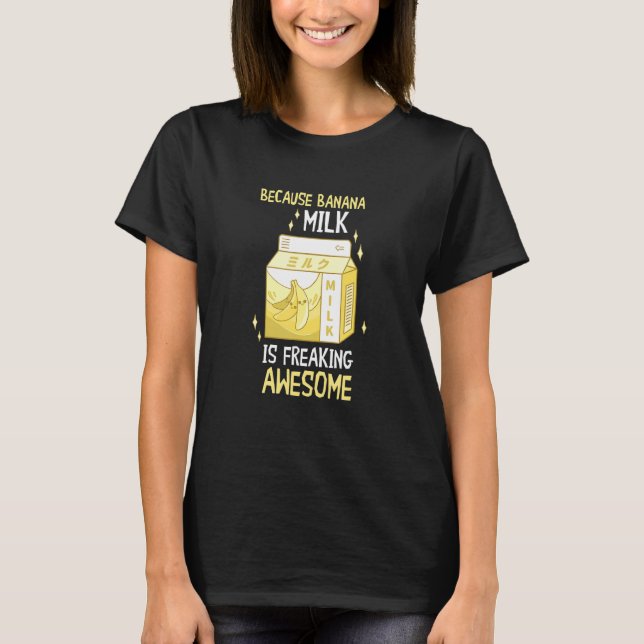 Camiseta Banana Milk Awesome Vegan Food Summer Fruit Vegeta (Anverso)