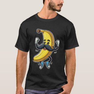 Camiseta Banana Mustache Divertido baile bananero