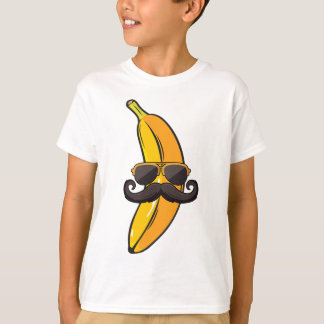 Camiseta Banana Mustache Gafas de sol cara Funny Fruto Guay
