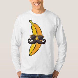 Camiseta Banana Mustache Gafas de sol cara Funny Fruto Guay