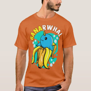 Camiseta Banana Narwhal Banarwhal Criaturas de alimentos di