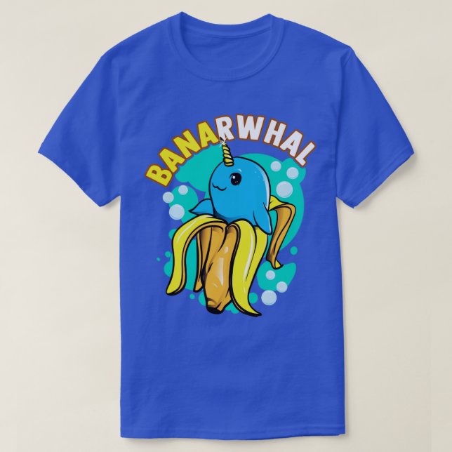 Camiseta Banana Narwhal Banarwhal Criaturas de alimentos di (Diseño del anverso)