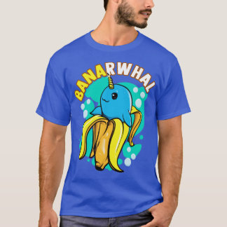 Camiseta Banana Narwhal Banarwhal Criaturas de alimentos di