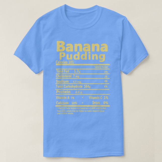 Camiseta Banana Pudding Ropa De Acción De Gracias Nutriti F (Diseño del anverso)