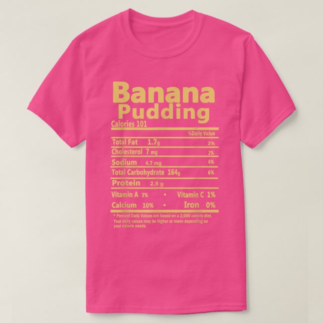 Camiseta Banana Pudding Ropa De Acción De Gracias Nutriti F (Diseño del anverso)