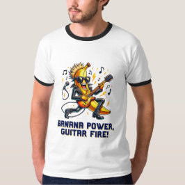 Camiseta Banana Rockstar Con Guitarra Jamming