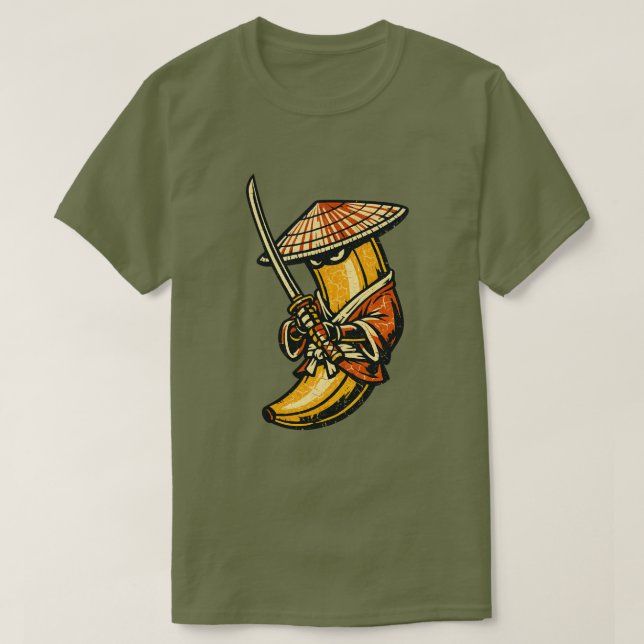 Camiseta Banana Ronin — Samurái Errante Fruta Divertida  (Diseño del anverso)