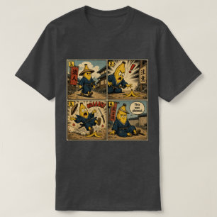 Camiseta Banana Ronin Slip — Tira Cómica Divertida de Bushi