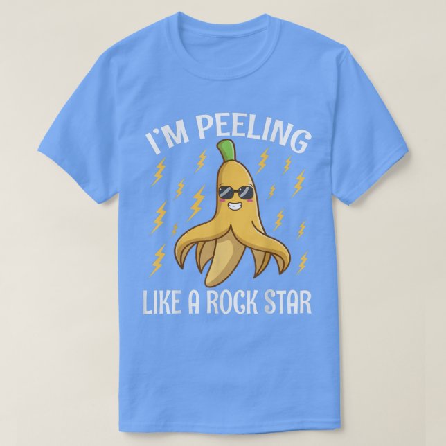 Camiseta Banana sacando a Peel Music Pun gracioso Guay Bana (Diseño del anverso)