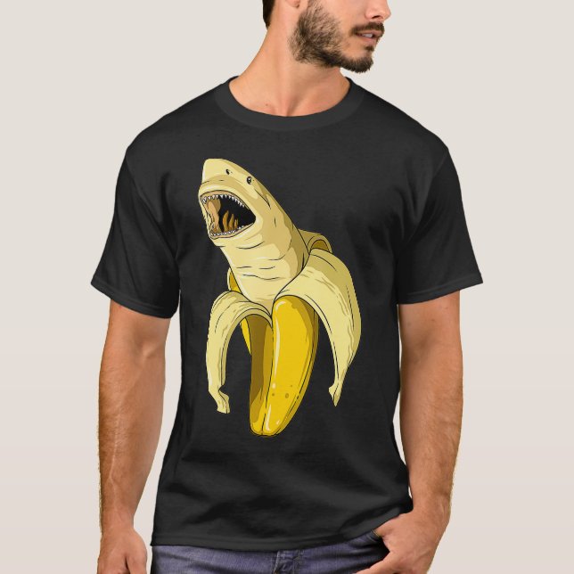 Camiseta Banana Shark Banana Fiesta temática Tiburón temáti (Anverso)