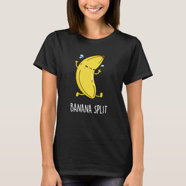 Camiseta Banana Split Funny Bailando Banana Pun Dark BG (Anverso)