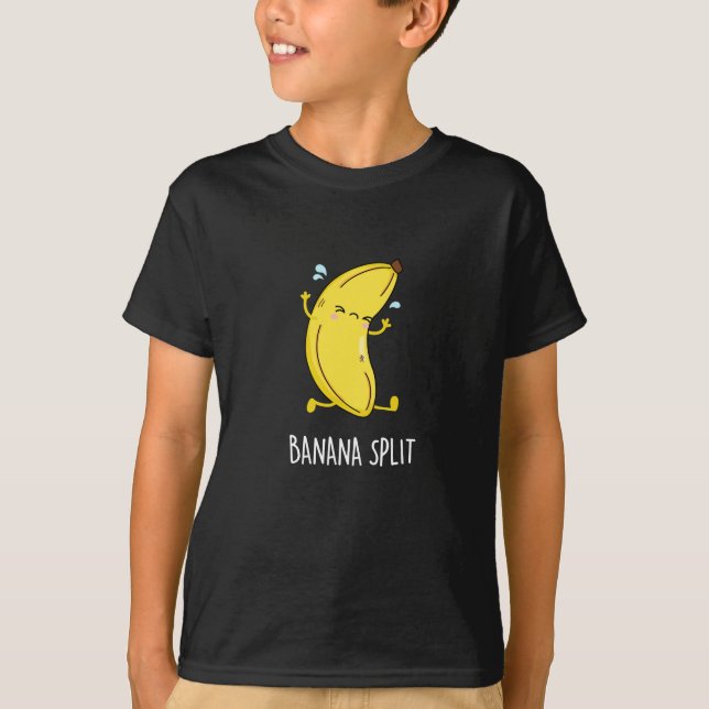 Camiseta Banana Split Funny Bailando Banana Pun Dark BG (Anverso)