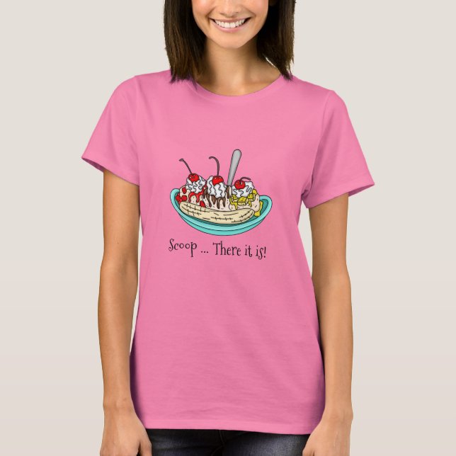 Camiseta Banana Split Ice Cream Pun (Anverso)