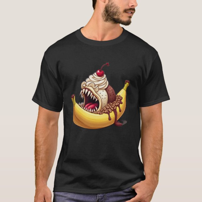 Camiseta BANANA SPLIT MONSTER Moda de vacaciones de verano (Anverso)