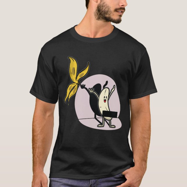Camiseta Banana Striptease Censurado Gracioso (Anverso)