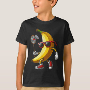 Camiseta Banana Sungles Jugando Deporte Fruta Gracioso Badm