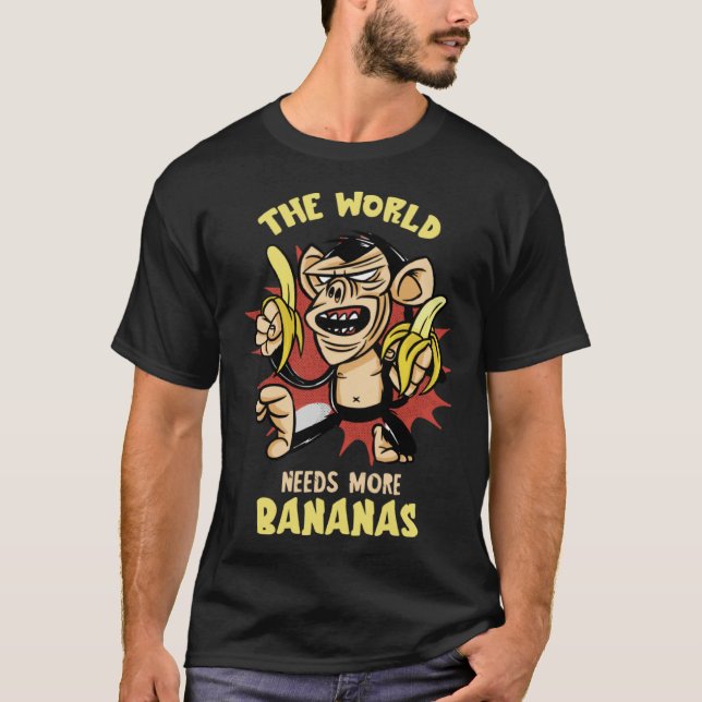 Camiseta Banana The World Needs Vegan Food Summer Frui Bana (Anverso)