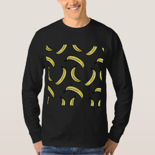 Camiseta Banana Tropical Sumer Fruto Patrón Guay Alimentos 