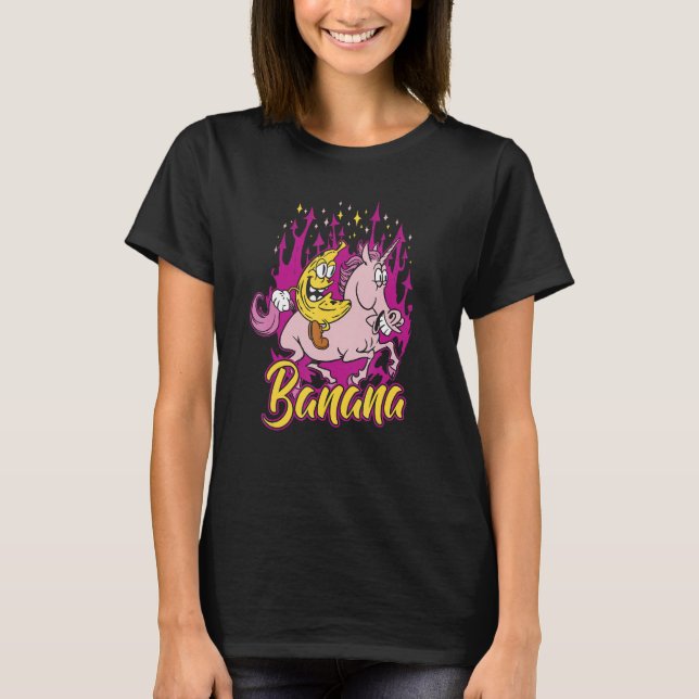 Camiseta Banana Unicorn Banana Plantain Fruit (Anverso)