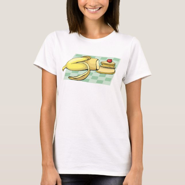 Camiseta Banana y crepes Desayuno Divertido Comida (Anverso)