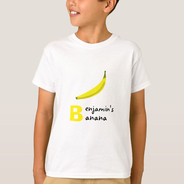 Camiseta Banana y la letra "B" para su nombre (Anverso)