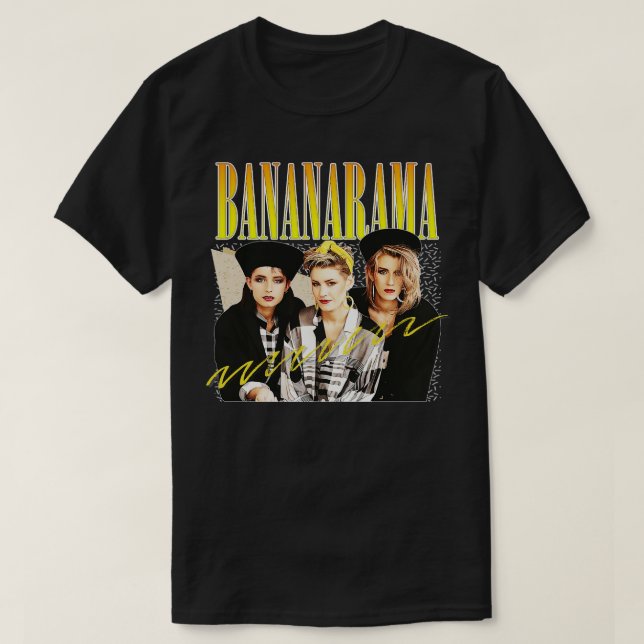 Camiseta Bananarama Retro Diseño de Fan Art 2 de los años 8 (Diseño del anverso)