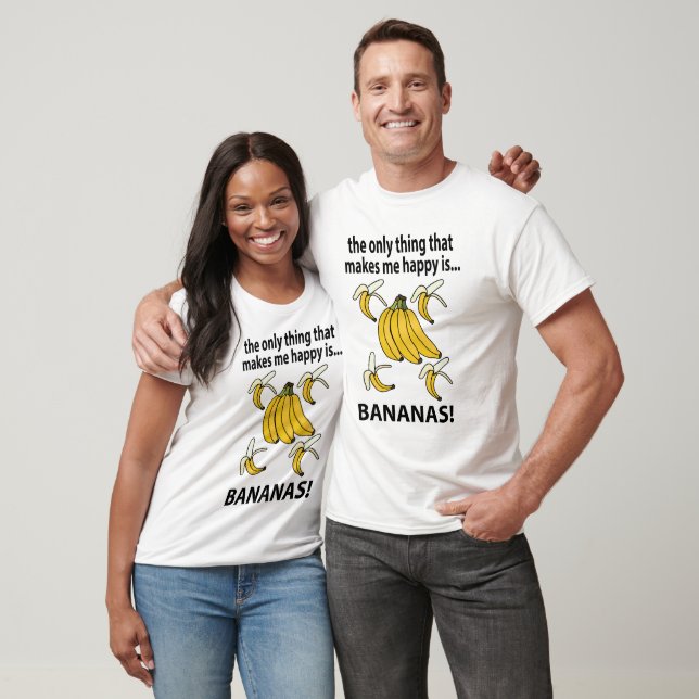 Camiseta Bananas divertidas con frutas bananas (Unisexo)