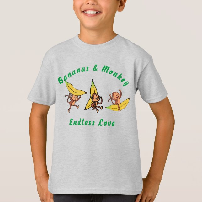 Camiseta Bananas y amor sin fin de monos (Anverso)