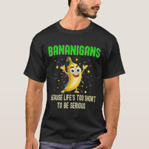 Camiseta Bananganes, plátanos, fruta divertida amarilla