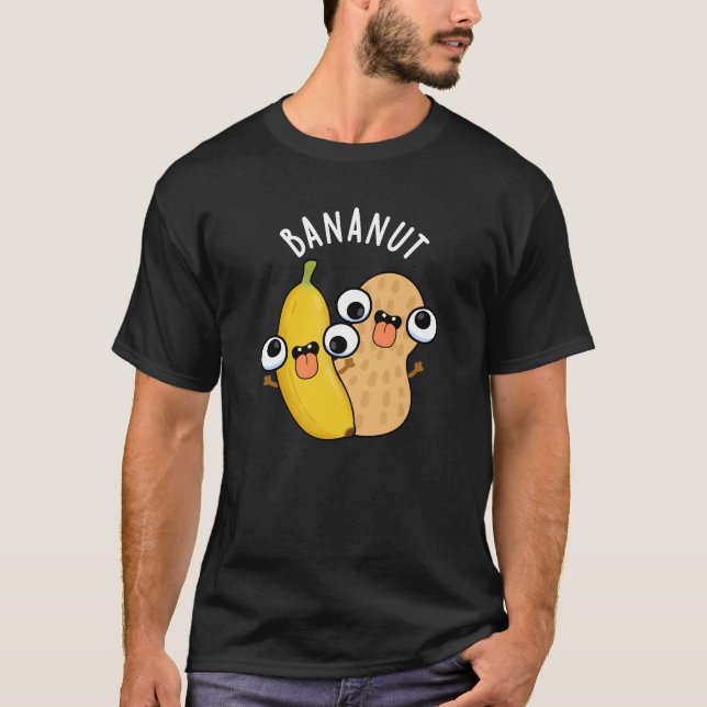 Camiseta Bananut Funny Fruit Banana Pun Dark BG (Anverso)