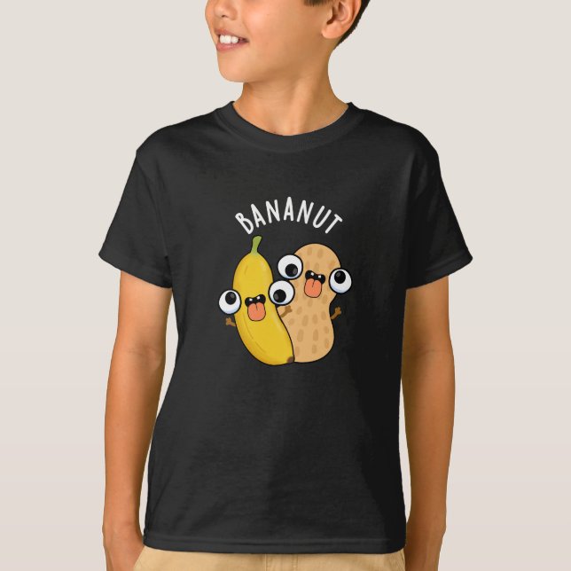 Camiseta Bananut Funny Fruit Banana Pun Dark BG (Anverso)