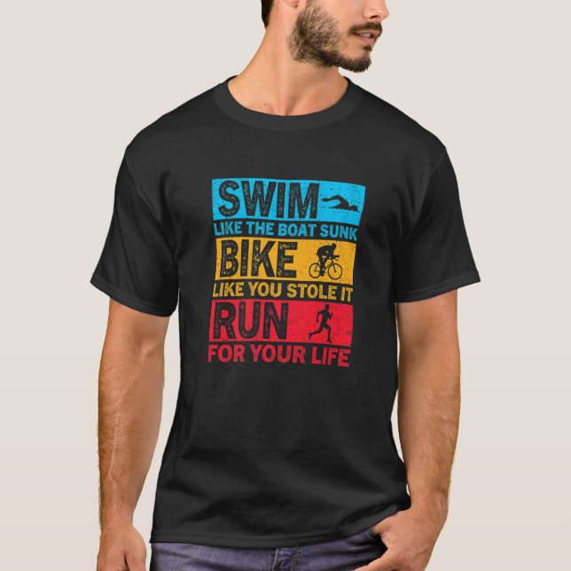 Camiseta Bañarse Como La Bicicleta Del Barco Sunk Como Si S (Anverso)