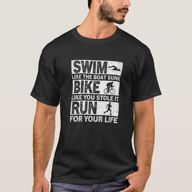 Camiseta Bañarse Como La Bicicleta Del Barco Sunk Como Si S (Anverso)
