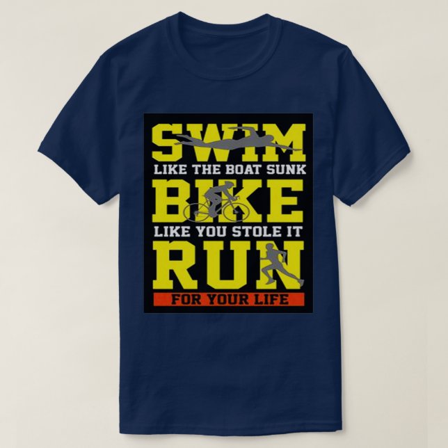 Camiseta Bañarse Como La Bicicleta Del Barco Sunk Como Si S (Diseño del anverso)