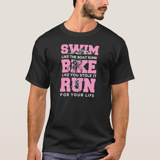 Camiseta Bañarse Como La Bicicleta Del Barco Sunk Que Se Ro (Anverso)