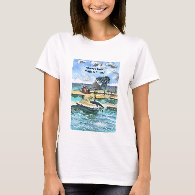 Camiseta Bañarse Siempre Con Un Amigo (Anverso)