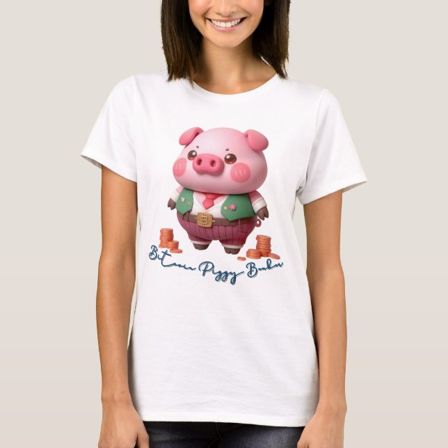 Camiseta Banca Bitcoin Piggy (Anverso)