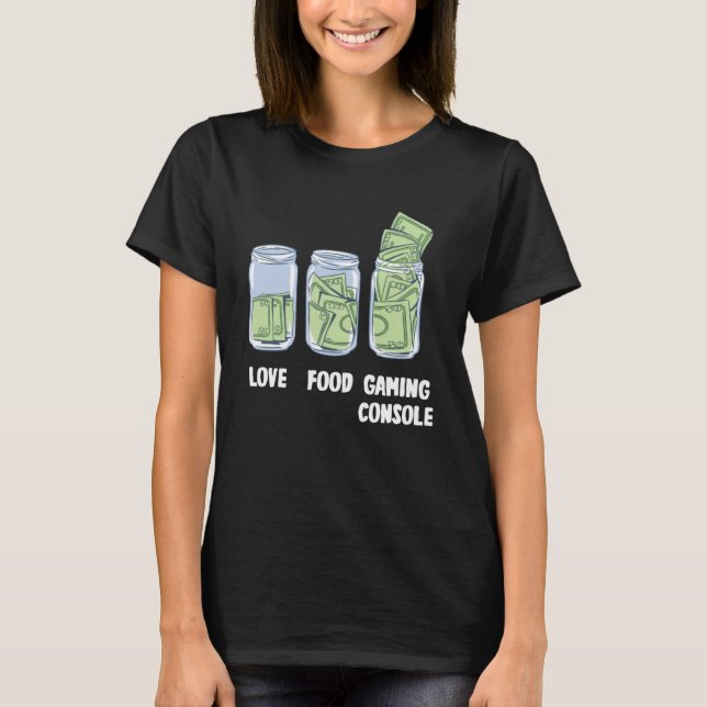 Camiseta banco de dinero de consola de juegos (Anverso)