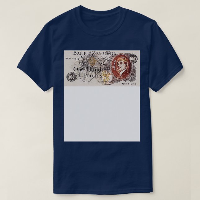 Camiseta Banco de la Moneda de Zamunda (Diseño del anverso)